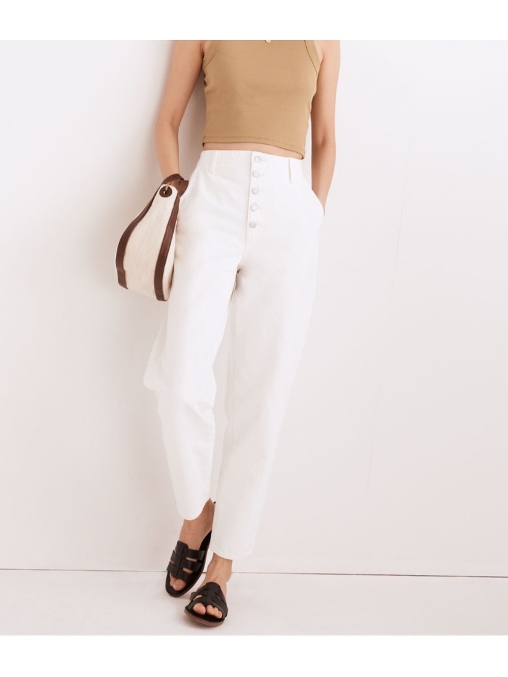 Madewell White Balloon Jeans
